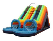 inflatable water floating slide